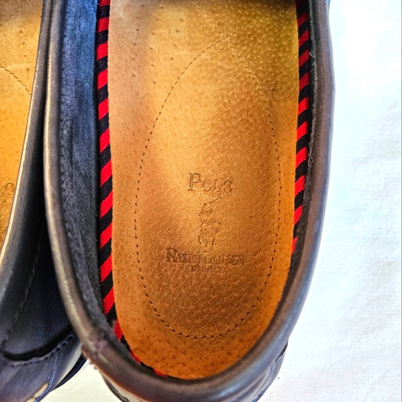 Polo Ralph Lauren Blackley Penny Men's Leather Navy Blue Loafers Shoes Sz 11.5 D - Picture 8 of 10